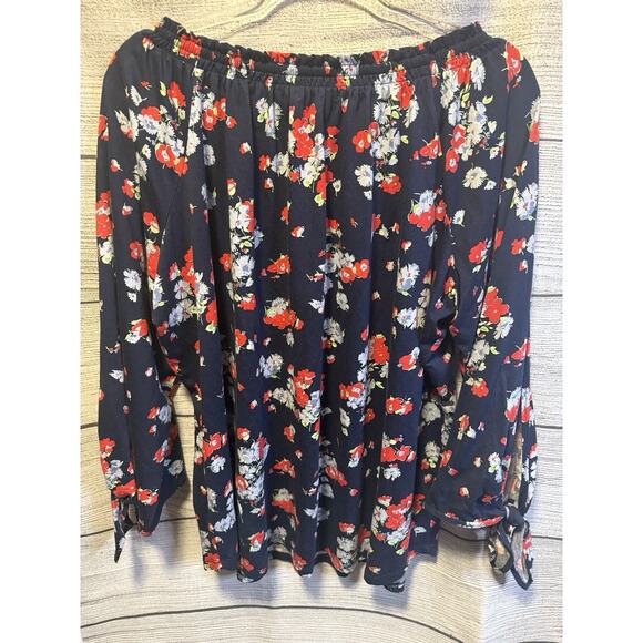 Women’s Ralph Lauren Boho Floral Jersey Off-the-Shoulder blouse Plus Size 2X - Picture 2 of 8